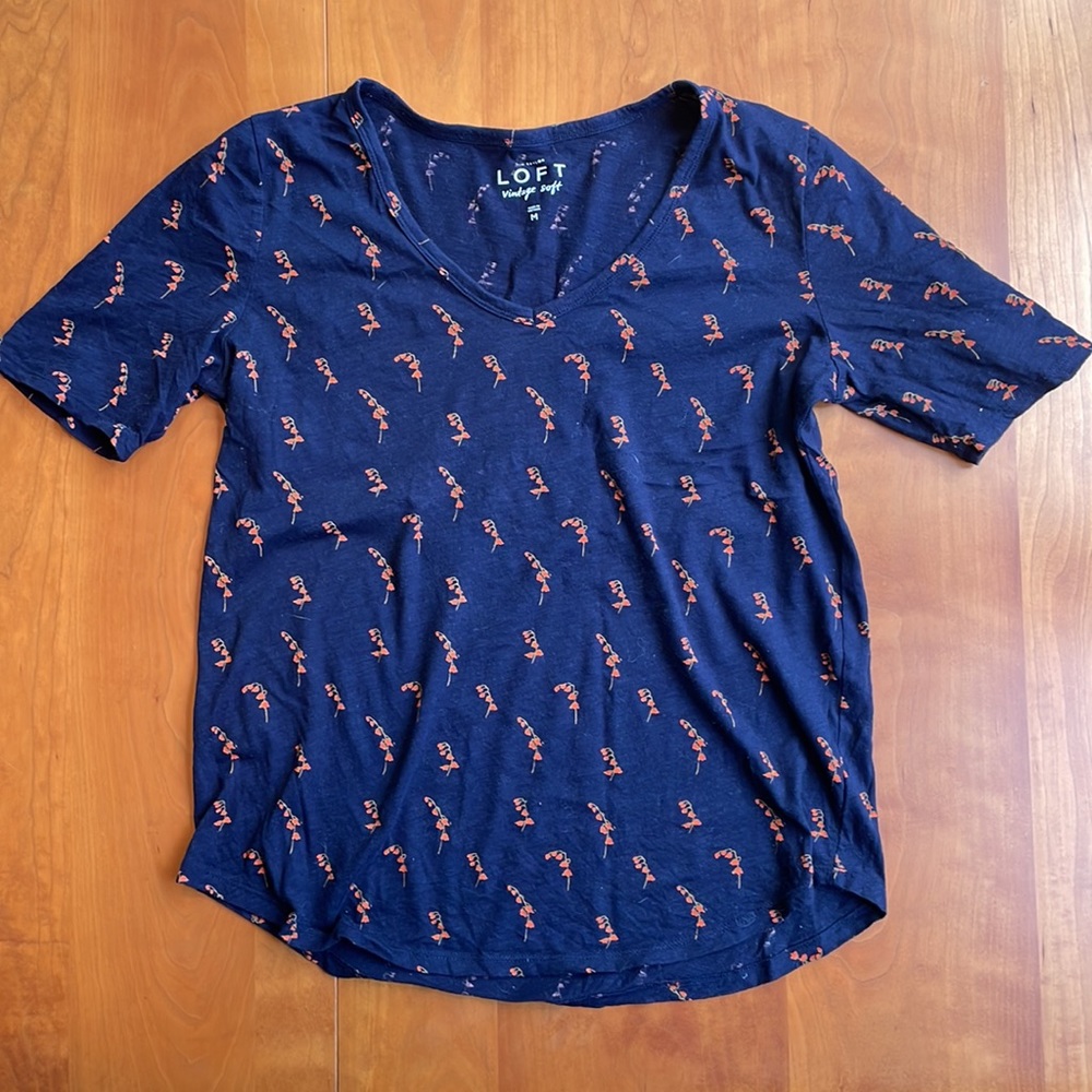Ann Taylor Loft Vintage Soft Size Medium Short Sleeve Shirt